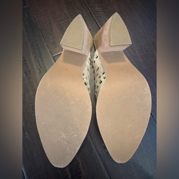 Anthropologie Jeffrey Campbell classic suede Favela woven mule heel size 9 - Picture 12 of 12